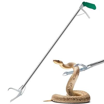 47" Extra Heavy Duty Snake Tongs Reptile Grabber Catcher | Wide Jaw Handling Tool for Outdoor, Garden, and Emergency Use