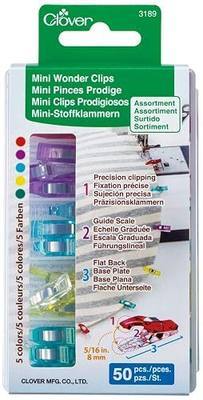 Clover Mini Wonder Clips (50 pcs. Assorted Colors)