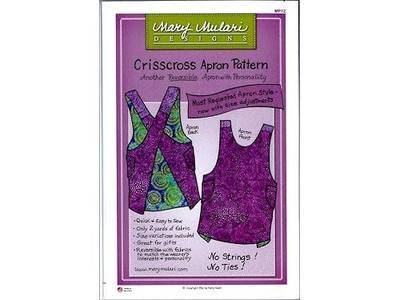 Mary's Productions Crisscross Apron Sewing Pattern - Beginner-Friendly, Reversible, Adjustable, No-Tie Design – Easy-to-Follow Instructions for Craft & Kitchen Apron