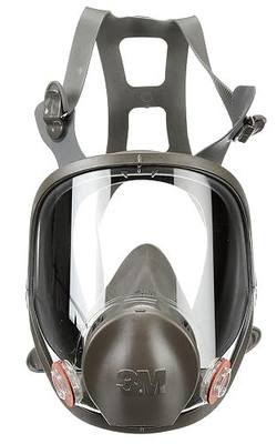 3M Safety 142-6900 Safety Reusable Full Face Mask Respirator, Dark Grey, Large