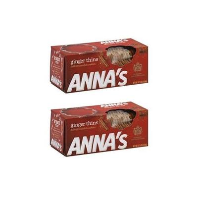 Anna's Swedish Thins Ginger, Cookies 5.25 Oz (Pack of 2)