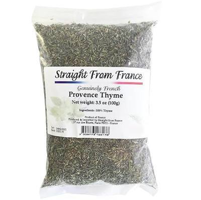 Straight from France Genuinely French Ground Thyme Leaves from Provence | Already ground and ready to use, 100% thyme with no additives, preservatives, or artificial ingredients, 3.5oz bag
