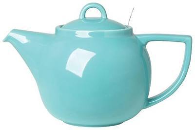 London Pottery Geo Teapot with Stainless Steel Infuser, 4 Cup Capacity, Caribbean Blue