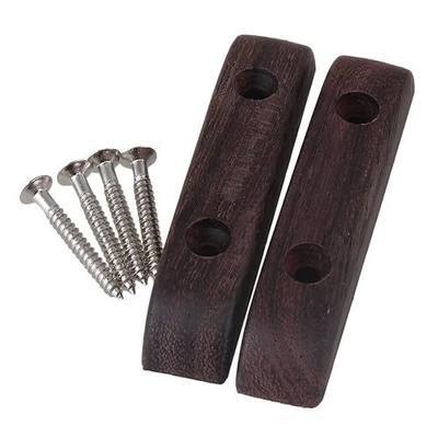66mm Length Wooden Rosewood Thumb Rest Thumbrest with Mounting Screws for Bass Guitar Pack of 2