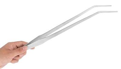 FEITA Extra Long 15 Inch Tweezer Stainless Steel Curved Tip for Aquarium Fishtank Aquascaping Tools, Aquarium Fishtank, Mega Reptile Feeding Tongs