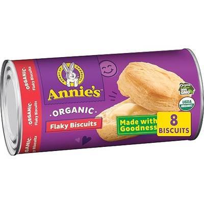 Annie's Organic Flaky Biscuits, Ready to Bake Refrigerated Dough, 8 Count, 16 oz