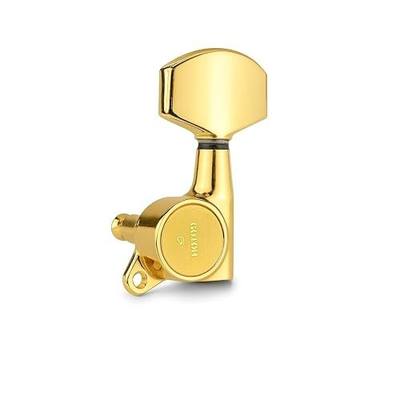 Gotoh Large Schaller-Style Knob Tuning Machines, 3 Left & 3 Right, Gold