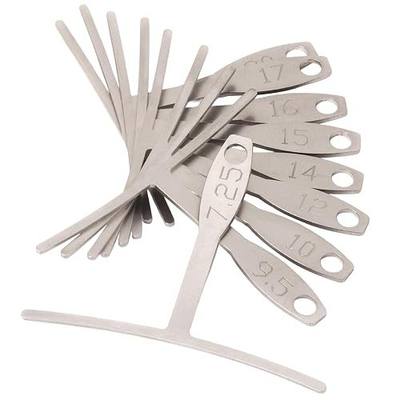 StewMac Understring Radius Gauges, Set of 9, Standard Width for Guitar Setup, for 6-String Guitars and Most 4-String Basses