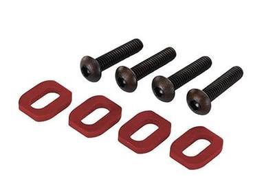 Traxxas BCS Aluminum Red-Anodized Washers Motor Mount (4 Pack), 4 x 18mm, Red