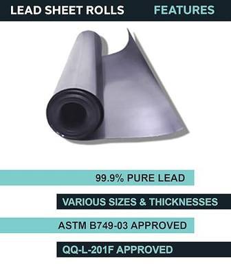 KRT Distributions Lead Sheeting, Sheet Lead Rolls (1/16" x 12" x 24")