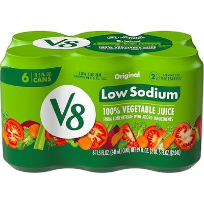 V8 Original 100% Vegetable Juice, 11.5 fl oz Can (6 Pack)