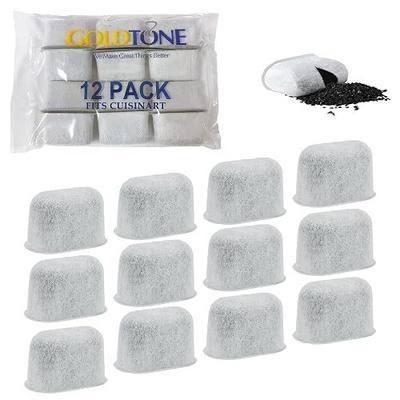 GOLDTONE 12 Pack Charcoal Water Filters For CUISINART Coffee Maker and Machines Cartridges Replace DCC-RWF