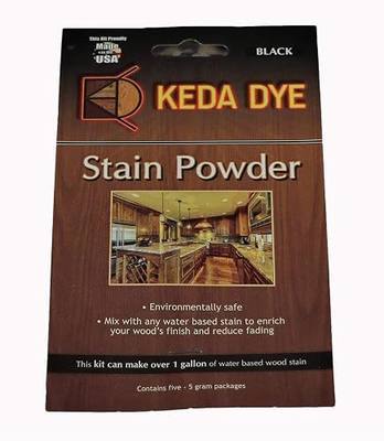 Black Dye - Keda Powder Wood Dye 25 Grams Makes 1 Gallon Black Stain Color
