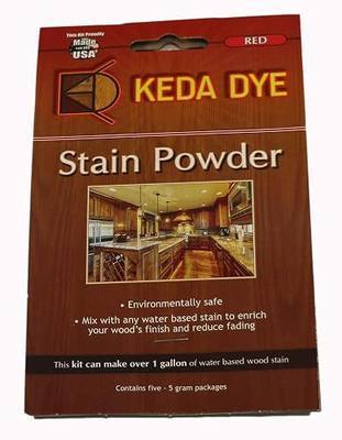 Red Dye By Keda Dye - (25) Grams of Red Wood Dye - Makes 5 Dye Stain Quarts