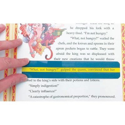 Ashley Productions ASH10800 Reading Guide Strip, 1.5" Wide, 8.5" Length, 0.05" Height, Yellow