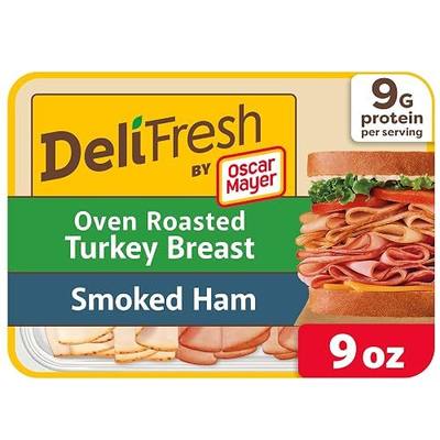 Oscar Mayer Deli Fresh, Oven Roasted Turkey & Smoked Uncured Ham, 9 oz Pk