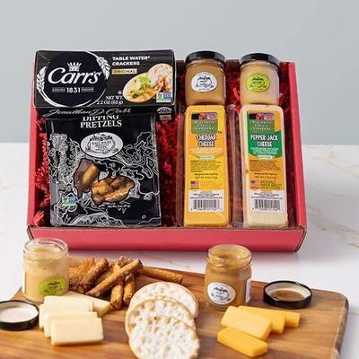 Wisconsin Cheese Company - Specialty Wisconsin Cheese Holiday Gift Box - 100% Wisconsin Cheese, Crackers, Pretzel & Mustard | Perfect for Parties, Charcuterie Boards, and Holiday Gifts