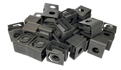 RackGold® Black 10-32 Slide-on Cage Nuts 25 Pack USA Made