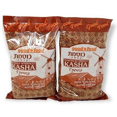 Roasted Buckwheat Kasha, Buckwheat Groats, Kosher 2 lbs (Pack of 2)