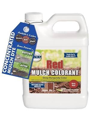 Mulch Worx Red Mulch Color Concentrate - Quart - Treats 2,800 Sq. Ft. - Deep Burgundy Red Mulch Dye Spray