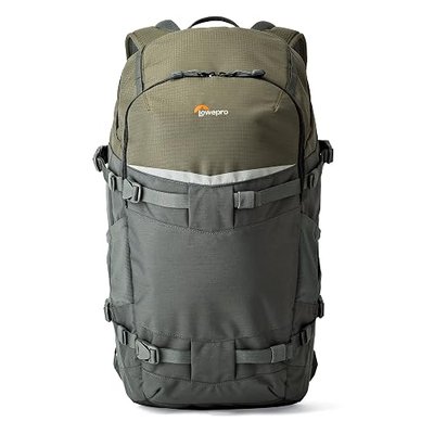 Lowepro LP37016-PWW Flipside Trek BP 450 AW Backpack for Camera, Grey/Dark Green
