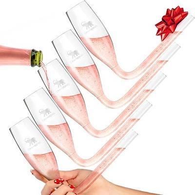 Chambong - Champagne Flutes - Wedding Bachelorette Party Favors - Bridesmaid Proposal Box & Gifts (5 pc)
