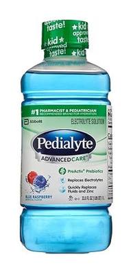 Pedialyte AdvancedCare Electrolyte Solution, 1 Liter with PreActiv Prebiotics, Hydration Drink, Blue Raspberry