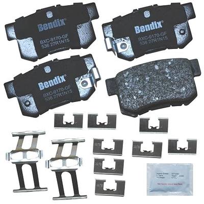 Bendix Priority1 CFC536 Ceramic Rear Brake Pads for Select Models Acura CL, Legend, RDX, RL, TL, Honda Accord, Civic, CR-V, Element, Odyssey, Isuzu Oasis