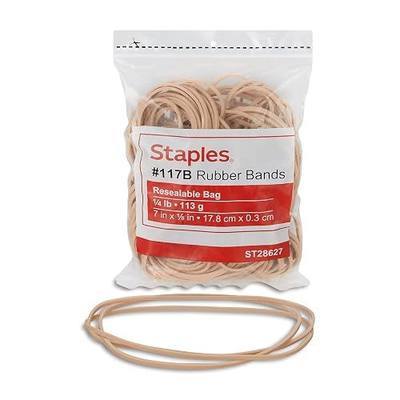 Staples Rubber Bands, Size #117B – Heavy‑Duty Bands for Large Bundling, Shipping & Warehouse Use
