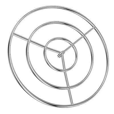 onlyfire 30" Round Fire Pit Burner Ring for Natural Gas/Propane Fireplace | 304 Stainless Steel DIY Gas Burner for Outdoor and Indoor, High BTU 435,000, No Whistling Drilled Holes