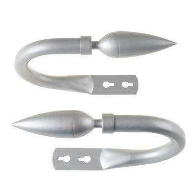Lavish Home Cone Holdback Pair - Silver