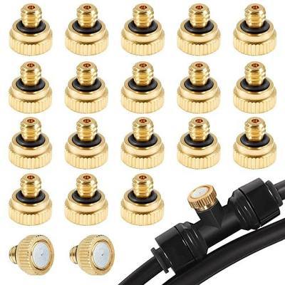 Brass Misting Nozzles for Garden Cooling System 0.012" (0.3 mm) 10/24 UNC (20 PCS)