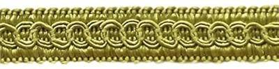 1/2" (1cm) Basic Solid Collection Scroll Gimp Braid Trim # 0050SG, Lizard Green #G6 (Dark Yellow Green) 14 Yard Value Pack (12.5m/42 ft)