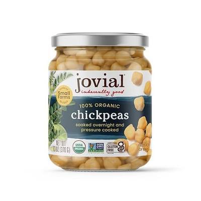 Jovial, Chickpeas In Glass Organic, 13 Ounce
