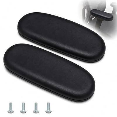 Podoy Office Chair Armrest Pads Replacement, 4" Mounting Holes, 2 Pack | Univeral Desk Chair Arms with Screws, 10"x4" Fits Most Chairs, Replacement Pads for Worn or Damaged Arm Rests, Easy Install