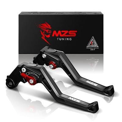 MZS Black Motorcycle Clutch Brake Levers Compatible with Street Triple 08-16, Tiger 800/XC 11-14, Tiger 1050 07-16, Thruxton 04-15, Bonneville 06-15, Scrambler 06-13, Rocket 3 04-16, Daytona 04-06
