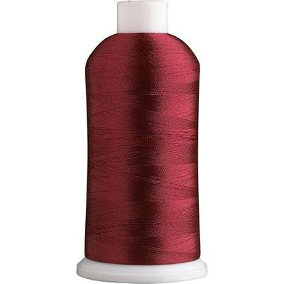 Superpunch Embroidery Thread, 40wt Polyester Yarn, 5000m Large Spool, 175 Color Options, Commercial & Domestic Machine, Burgundy 1243