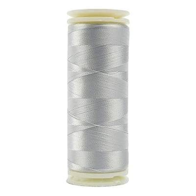WonderFil, Specialty Threads, InvisaFil, 2-Ply Cottonized Soft Polyester, Silk-Like Thread for Fine Sewing, 100wt - Winet Sky Grey, 400m