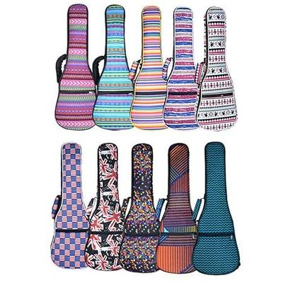 10MM Sponge Padding Waterproof Durable Colorful Conventional Ukulele Case Bag with Storage (23/24 Inch, Bohemia No.2)