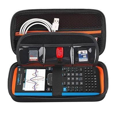 BOVKE Calculator Case for Texas Instruments TI-Nspire CX II CAS/CX II/CX CAS/CX Color Graphing Calculator and More - Extra Mesh Pocket for USB Cables and Other Accessories, Black