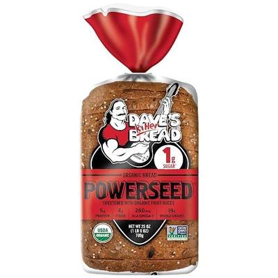 Dave's Killer Bread Powerseed, Seeded Organic Bread, 1g Sugar per Slice, 25 oz Loaf