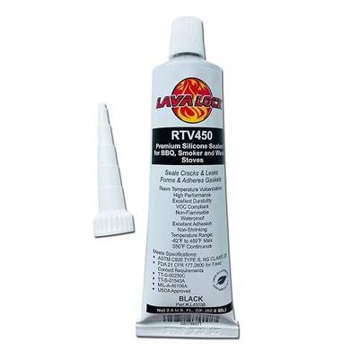 LavaLock® Black Food Safe BBQ Adhesive 3 oz Grill Smoker High Temp RTV Silicon