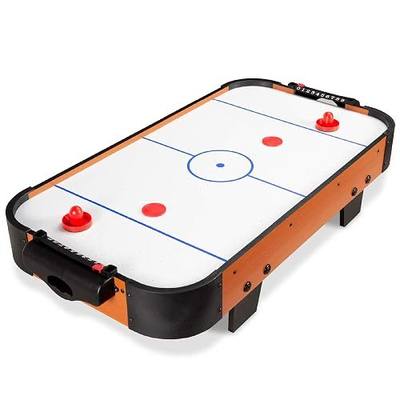 Best Choice Products Portable Tabletop Air Hockey Table for Game Room w/ 100V Motor, Electric Fan, 2 Strikers, 2 Pucks