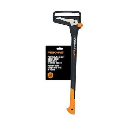 Fiskars 28" Hookaroon Saves Your Back - Lift, Drag, & Load Heavy Rounds of Firewood and Split Wood - Sharp and Lightweight Pick Tool for Logs - Pickaroon Logging Tool - Forestry Tools