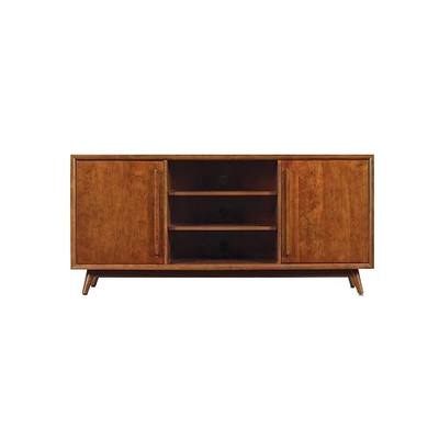 299214 Rivara TV Stand for TVs up to 60 inches and Maximum Weight 75 lbs., Mahogany Cherry