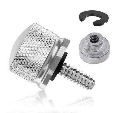 Amazicha Chrome Stainless Steel Seat Bolt Nut Kit Compatible for Harley Davidson 1996-2026