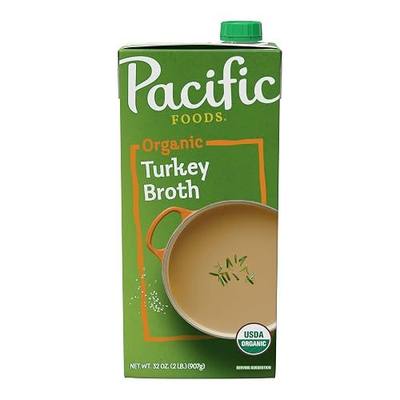 Pacific Foods Organic Turkey Broth, 32 oz Carton