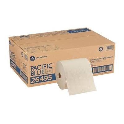 Georgia-Pacific Pacific Blue Ultra 8" High-Capacity Recycled Paper Towel Rolls by GP PRO (Georgia-Pacific), Brown, 26495, 1,150 Linear Feet Per Roll, 6 Rolls Per Case