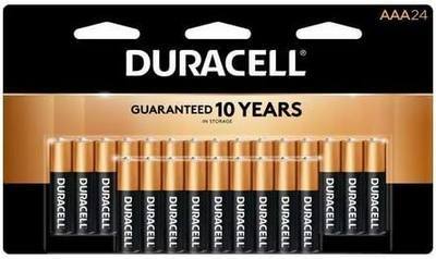 24 Pack AAA Duracell CopperTop Alkaline Batteries