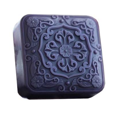 Square Flowers White DIY Craft Art Handmade Soap Making Molds Flexible Soap Mold Silicone Soap Mould Soap (14182)